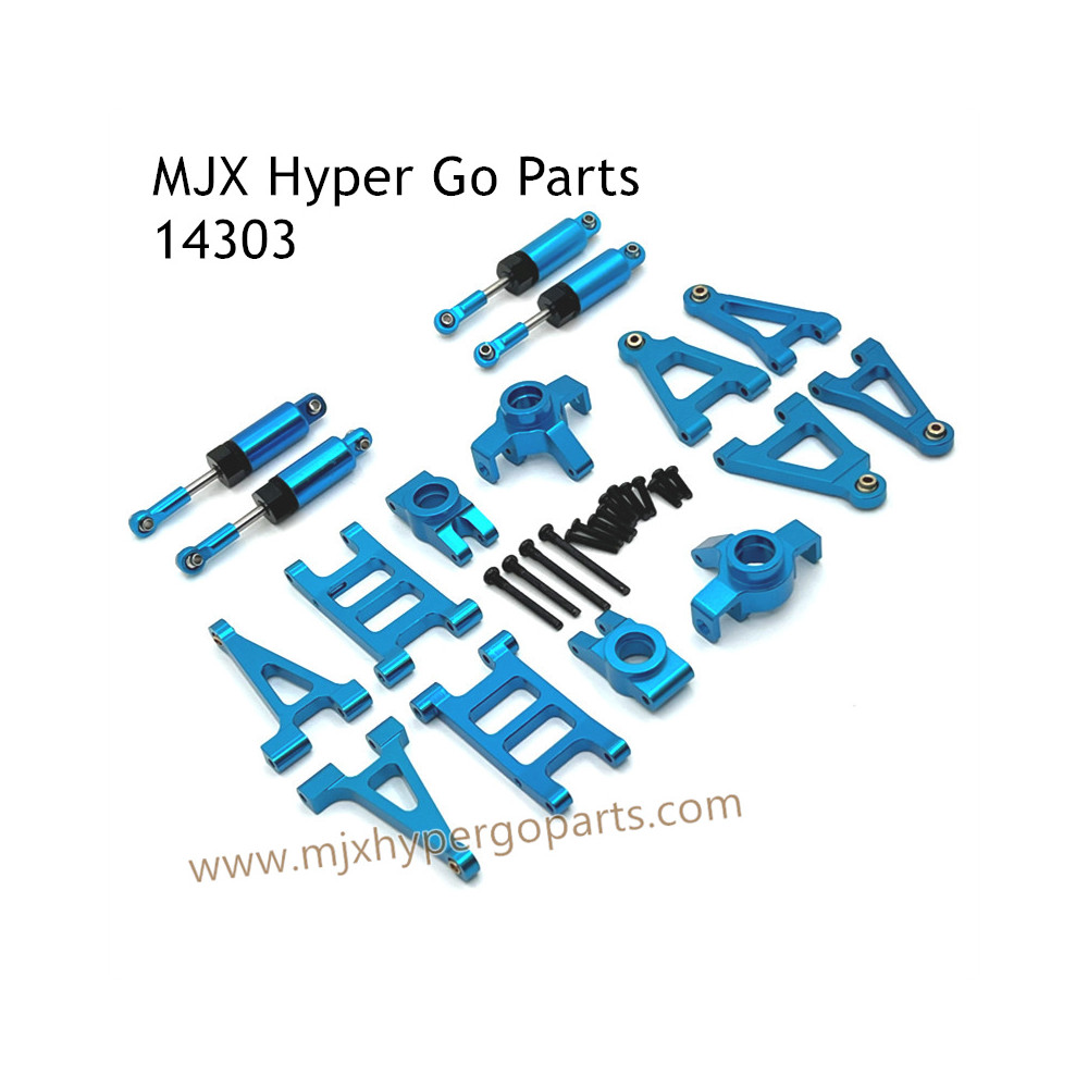 MJX Hyper Go 14303 RC Car Upgrade Parts Metal Parts List and Shock Blue MJX Hyper Go 14303 RC Car Upgrade Parts Metal Parts List and Shock Blue