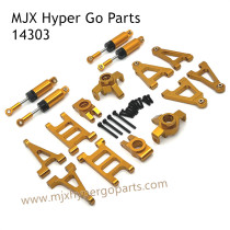 MJX Hyper Go 14303 RC Car Upgrade Parts Metal Parts List and Shock Gold