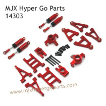 MJX Hyper Go 14303 RC Car Upgrade Parts Metal Parts List and Shock Red