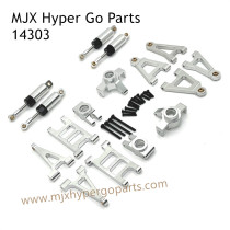 MJX Hyper Go 14303 RC Car Upgrade Parts Metal Parts List and Shock Silver