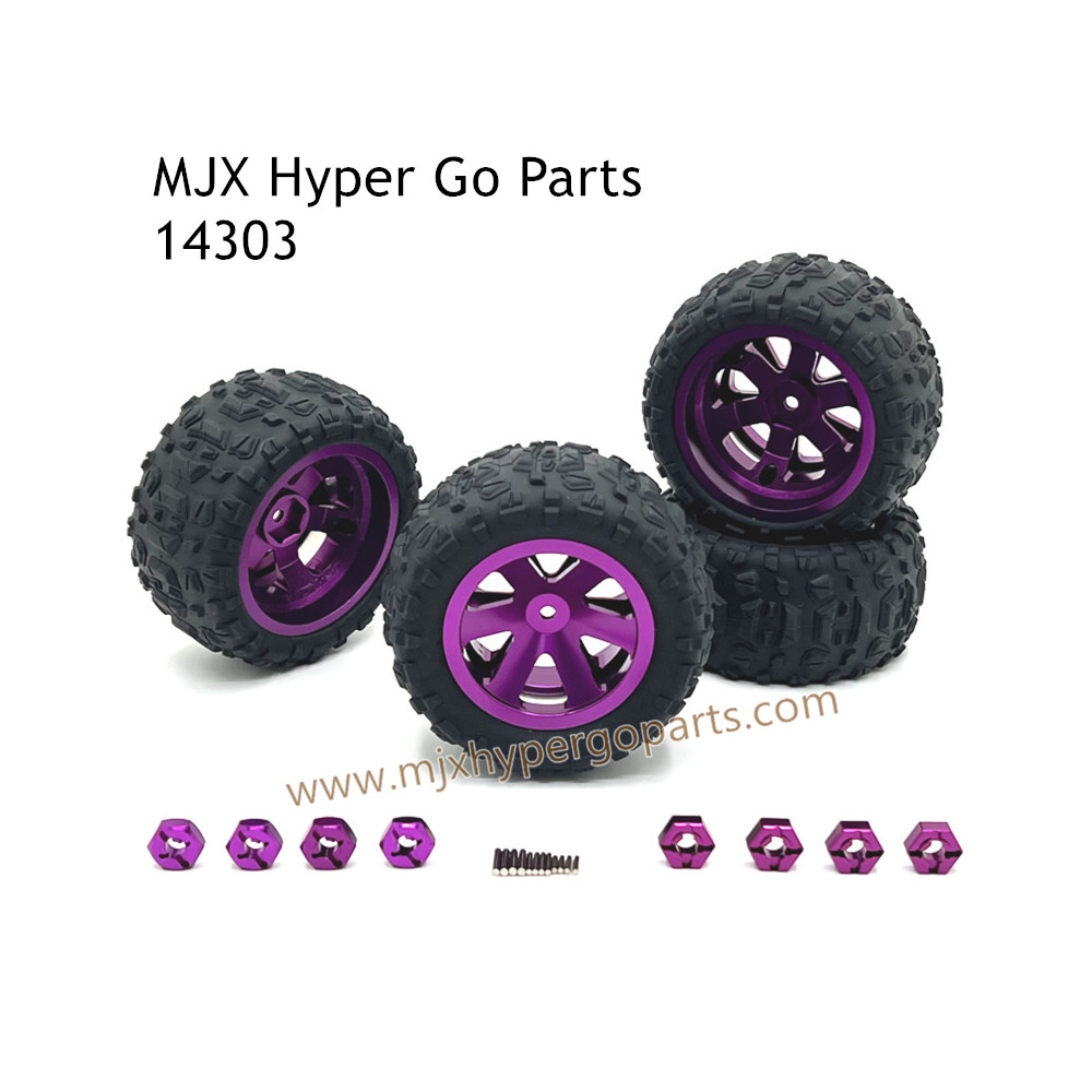 MJX Hyper Go 14303 Upgrade Parts Metal Wheel and Tires Purple MJX Hyper Go 14303 Upgrade Parts Metal Wheel and Tires Purple