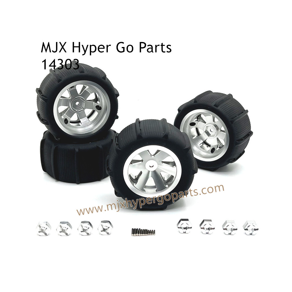 MJX Hyper Go 14303 Upgrade Parts Metal Wheel and Sand Tires Gray MJX Hyper Go 14303 Upgrade Parts Metal Wheel and Sand Tires Gray