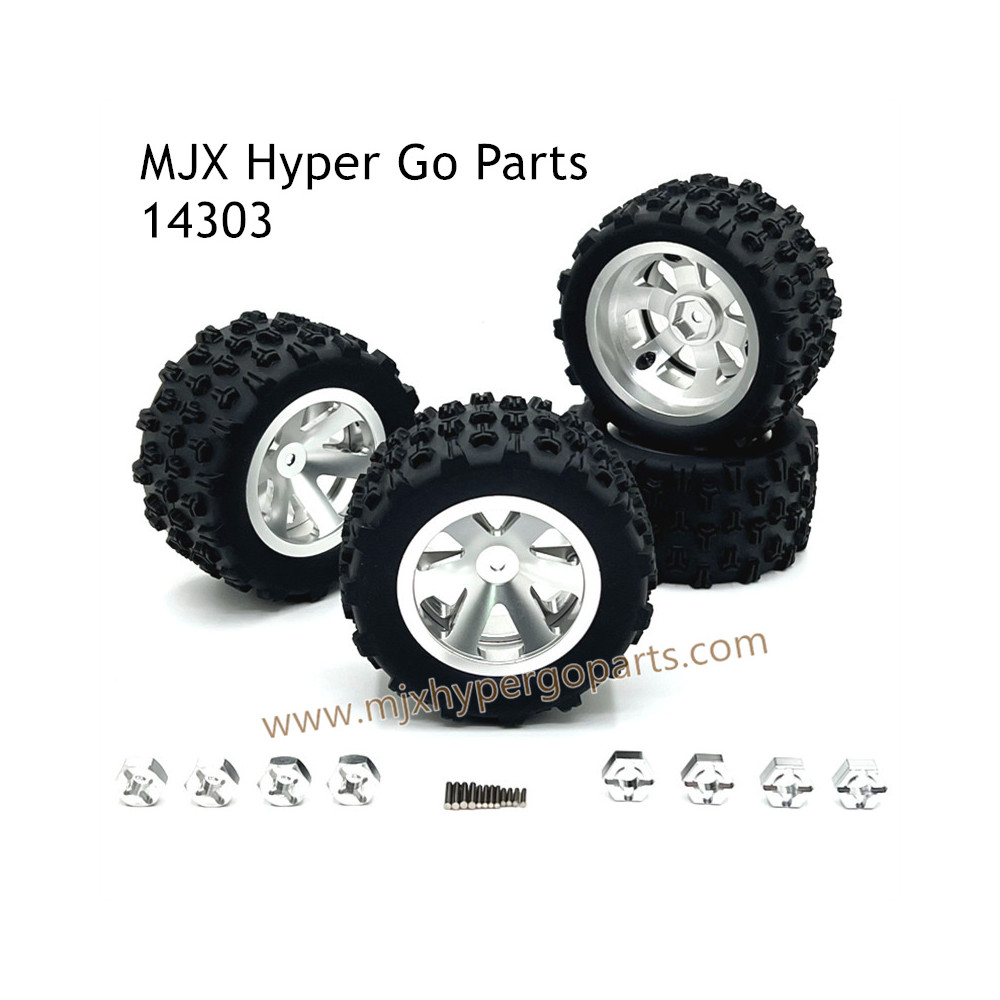 MJX Hyper Go 14303 Upgrade Parts Metal Wheel and Big Tires Silver