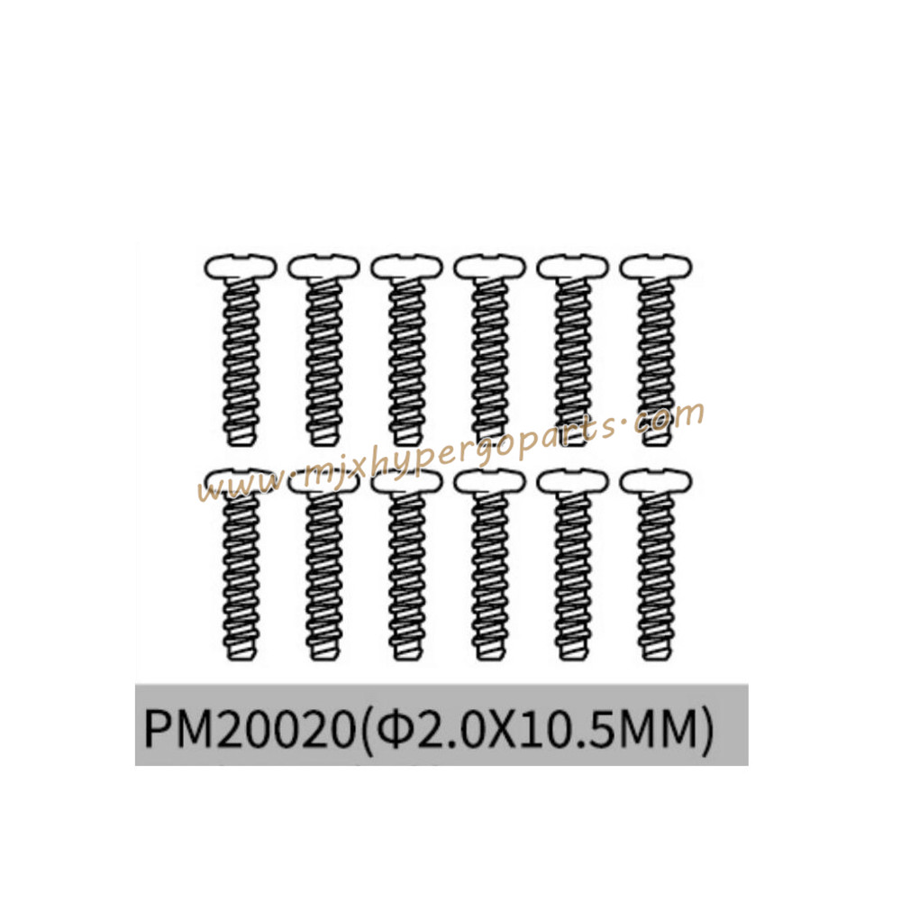 MJX Hyper Go 20208 Parts 2.0X10.5MM Screws PM20020 MJX Hyper Go 20208 Parts 2.0X10.5MM Screws PM20020