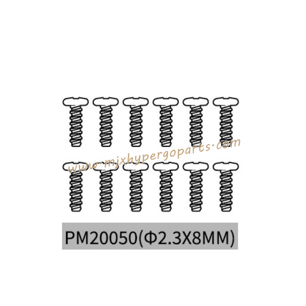 MJX Hyper Go 20208 Parts 2.3X8MM Screws PM20050 MJX Hyper Go 20208 Parts 2.3X8MM Screws PM20050