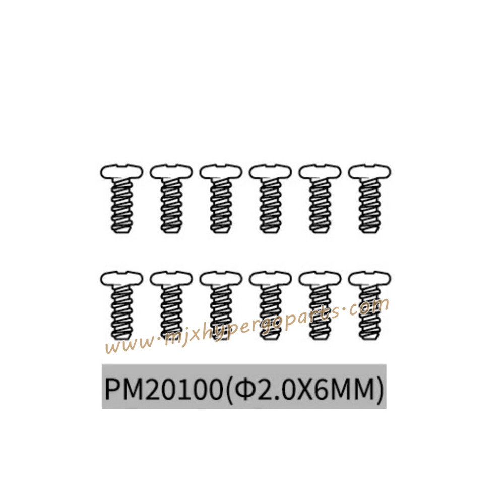 MJX Hyper Go 20208 Parts 2.0X6MM Screws PM20100 MJX Hyper Go 20208 Parts 2.0X6MM Screws PM20100