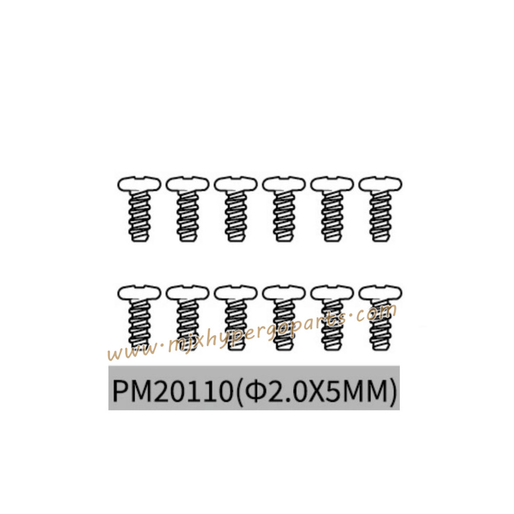MJX Hyper Go 20208 Parts 2.0X5MM Screws PM20110 MJX Hyper Go 20208 Parts 2.0X5MM Screws PM20110