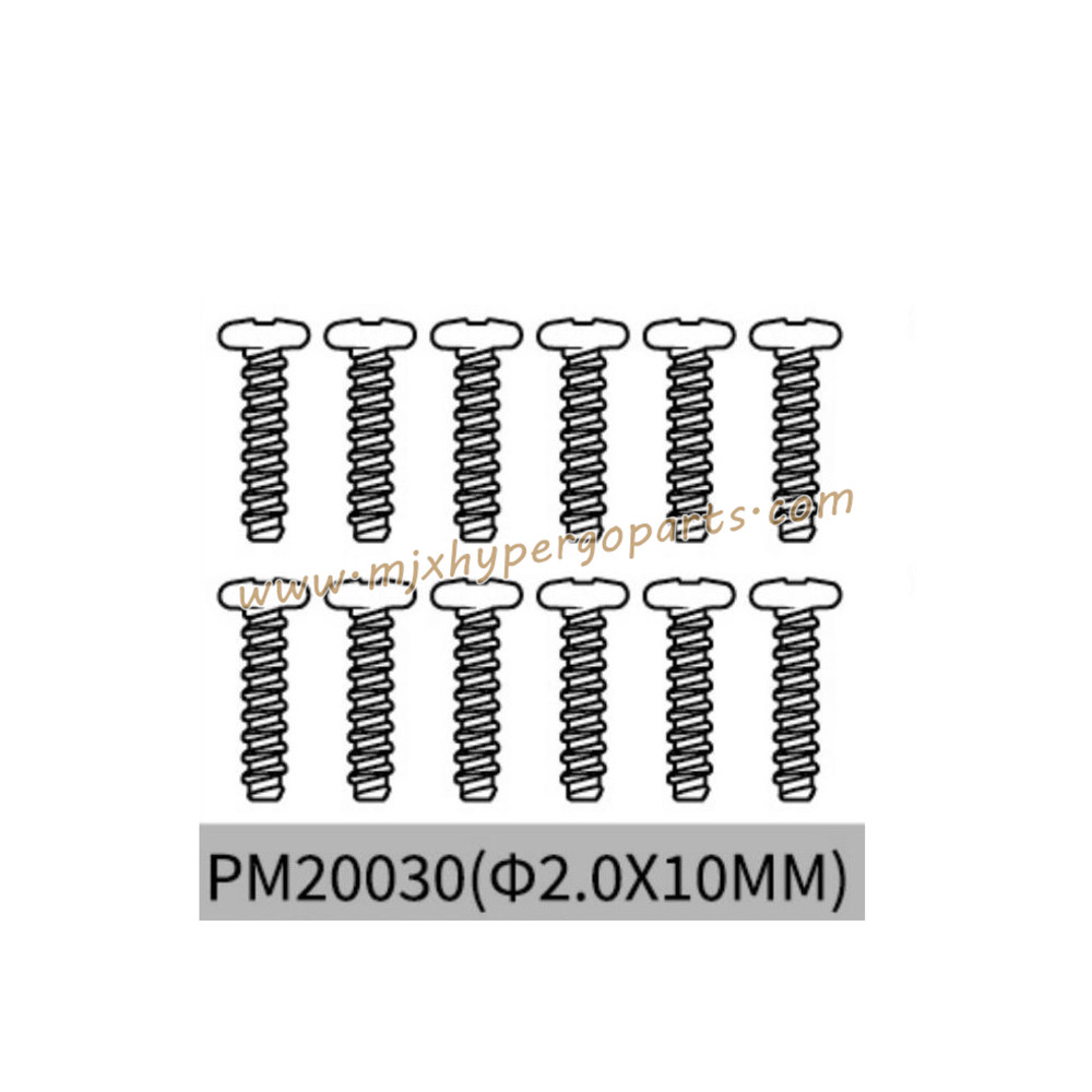 MJX Hyper Go 20208 Parts 2.0X10MM Screws PM20030 MJX Hyper Go 20208 Parts 2.0X10MM Screws PM20030