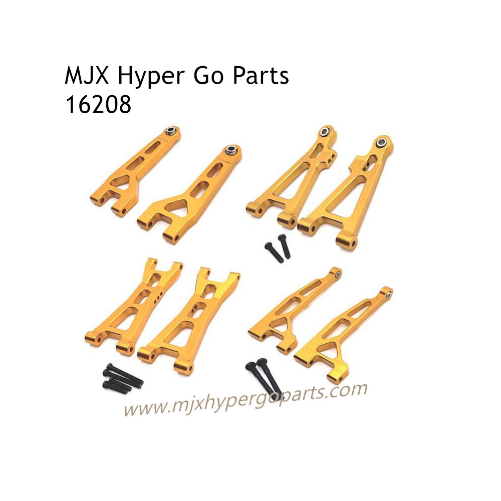 MJX Hyper Go 16208 RC Car Upgrade Parts Swing Arm Kit Gold MJX Hyper Go 16208 RC Car Upgrade Parts Swing Arm Kit Gold