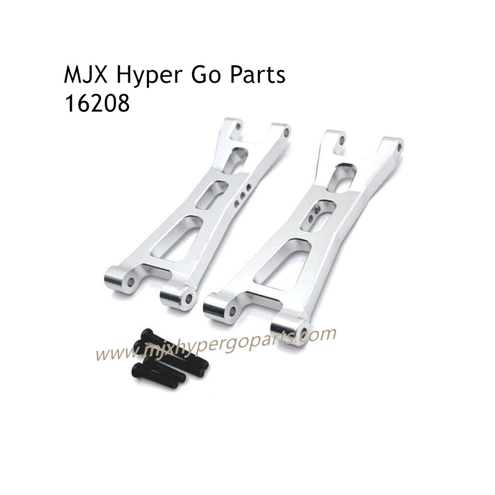 MJX Hyper Go 16208 RC Car Upgrade Parts Rear Lower Swing Arm Kit Silver MJX Hyper Go 16208 RC Car Upgrade Parts Rear Lower Swing Arm Kit Silver