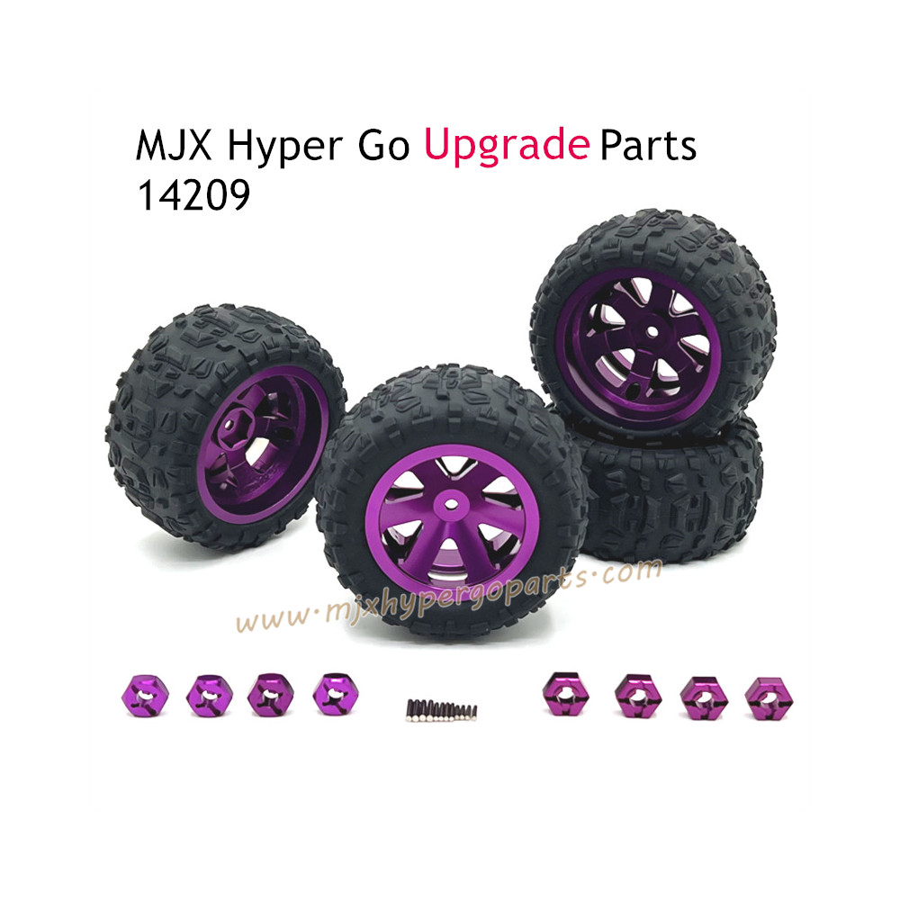 MJX Hyper Go 14209 Upgrade Parts Metal Wheel with Tire Purple