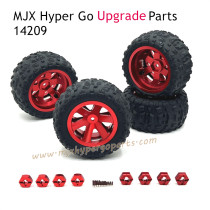 MJX Hyper Go 14209 Upgrade Parts Metal Wheel with Tire red