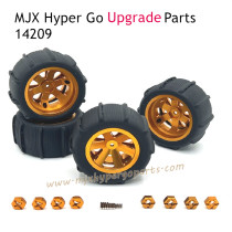 MJX Hyper Go 14209 Upgrade Parts Metal Wheel with Tire Gold