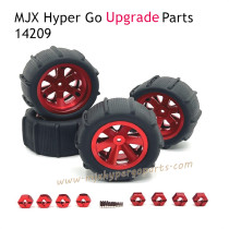 MJX Hyper Go 14209 Upgrade Parts Metal Wheel with Tire red