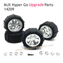 MJX Hyper Go 14209 Upgrade Parts Metal Wheel with Tire Silver