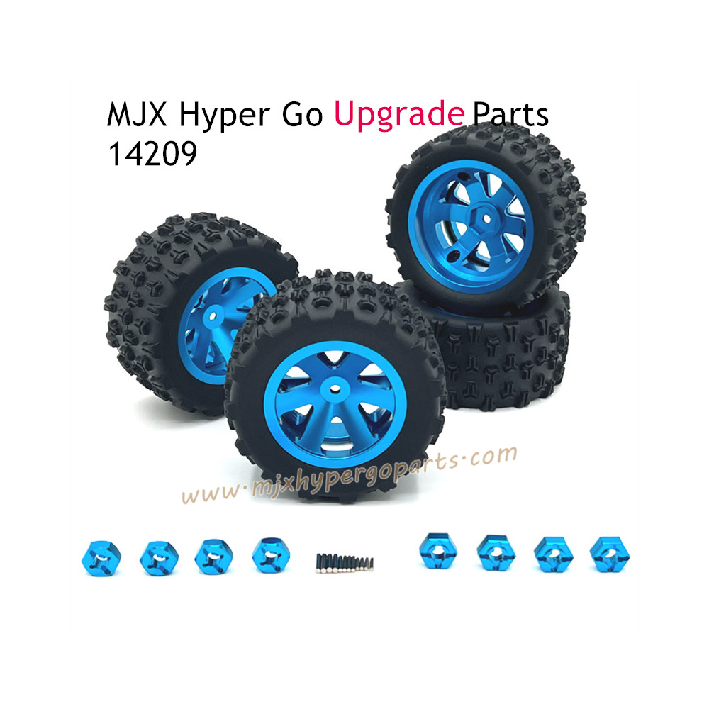 MJX Hyper Go 14209 Upgrade Parts Metal Wheel with Tire Blue MJX Hyper Go 14209 Upgrade Parts Metal Wheel with Tire Blue