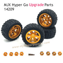 MJX Hyper Go 14209 Upgrade Parts Metal Wheel with Tire Gold