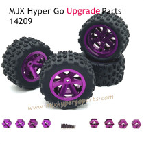 MJX Hyper Go 14209 Upgrade Parts Metal Wheel with Tire Purple