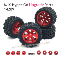 MJX Hyper Go 14209 Upgrade Parts Metal Wheel with Tire Red