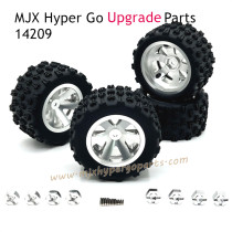 MJX Hyper Go 14209 Upgrade Parts Metal Wheel with Tire Silver