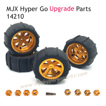 MJX Hyper Go 14210 Upgrade Parts Metal Wheel with Tire Gold