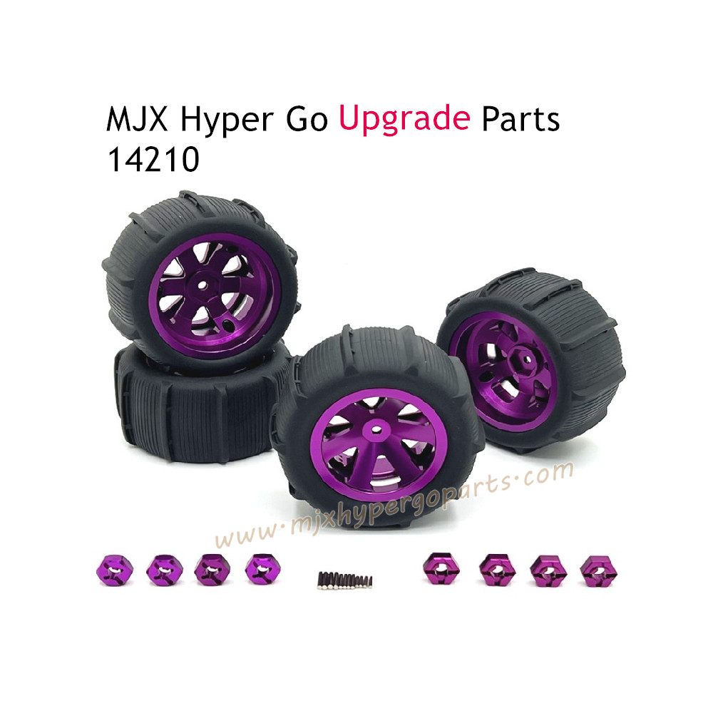 MJX Hyper Go 14210 Upgrade Parts Metal Wheel with Tire Purple MJX Hyper Go 14210 Upgrade Parts Metal Wheel with Tire Purple