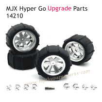 MJX Hyper Go 14210 Upgrade Parts Metal Wheel with Tire Silver