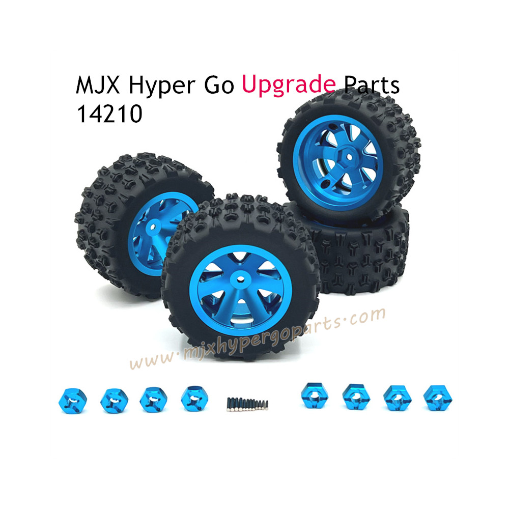 MJX Hyper Go 14210 Upgrade Parts Metal Wheel with Tire Blue MJX Hyper Go 14210 Upgrade Parts Metal Wheel with Tire Blue