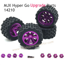 MJX Hyper Go 14210 Upgrade Parts Metal Wheel with Tire Purple