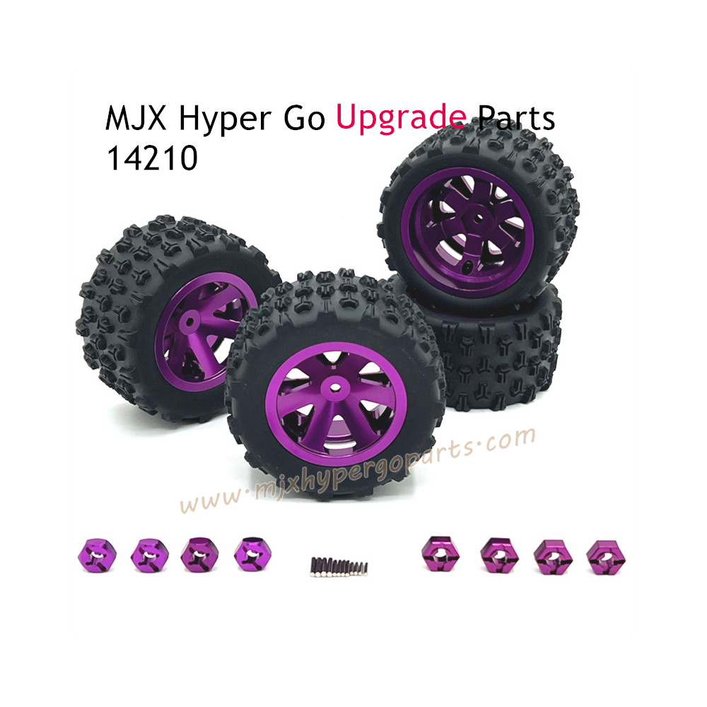 MJX Hyper Go 14210 Upgrade Parts Metal Wheel with Tire Purple MJX Hyper Go 14210 Upgrade Parts Metal Wheel with Tire Purple