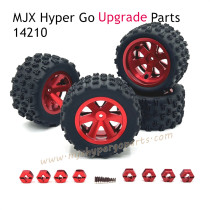 MJX Hyper Go 14210 Upgrade Parts Metal Wheel with Tire Red