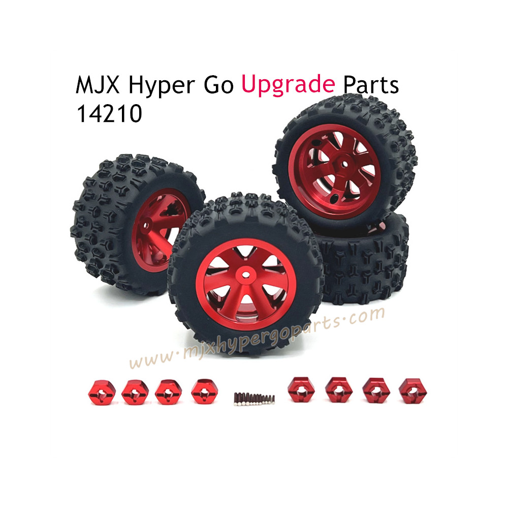 MJX Hyper Go 14210 Upgrade Parts Metal Wheel with Tire Red MJX Hyper Go 14210 Upgrade Parts Metal Wheel with Tire Red