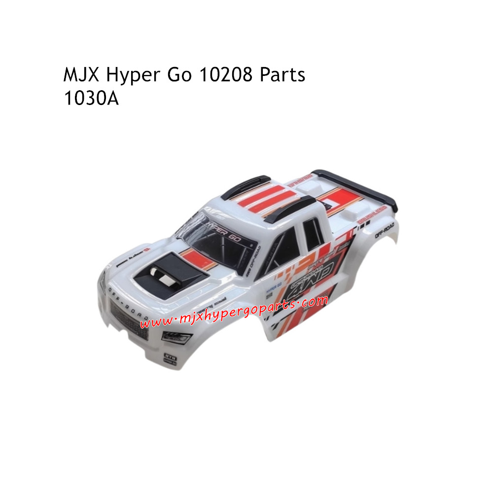 MJX Hyper Go 10208 V2 Parts Car Shell White 1030A MJX Hyper Go 10208 V2 Parts Car Shell White 1030A