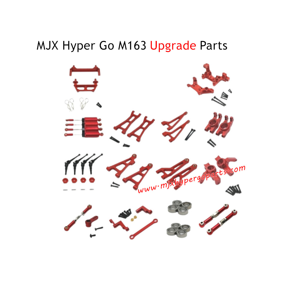 MJX Hyper Go M163 Brushless RC Car Upgrade Parts Kit Red MJX Hyper Go M163 Brushless RC Car Upgrade Parts Kit Red