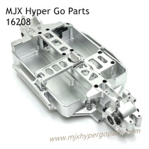 MJX Hyper Go 16208 RC Car Upgrade Parts Metal Chassic and Front Rear Gearbox Cover Silver