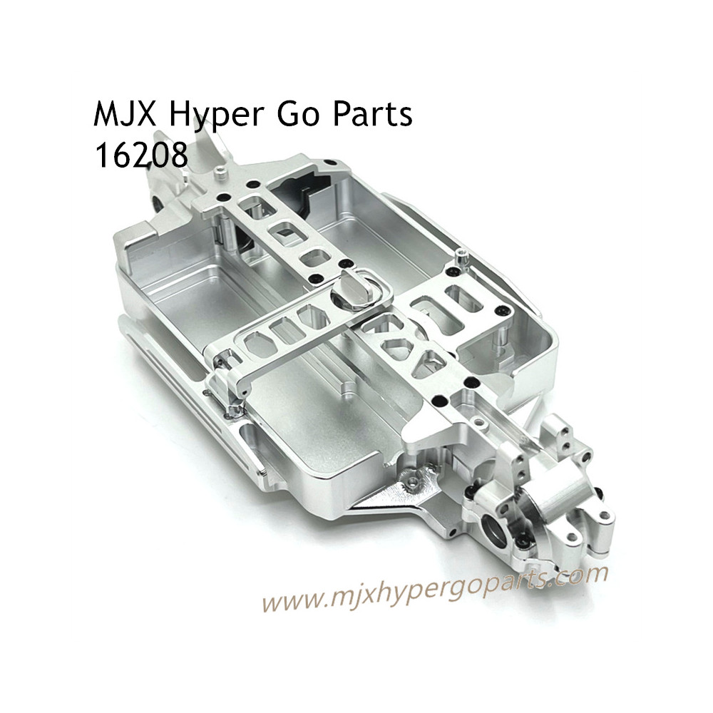 MJX Hyper Go 16208 RC Car Upgrade Parts Metal Chassic and Front Rear Gearbox Cover Silver MJX Hyper Go 16208 RC Car Upgrade Parts Metal Chassic and Front Rear Gearbox Cover Silver