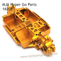 MJX Hyper Go 16208 RC Car Upgrade Parts Metal Chassic and Front Rear Gearbox Cover Gold