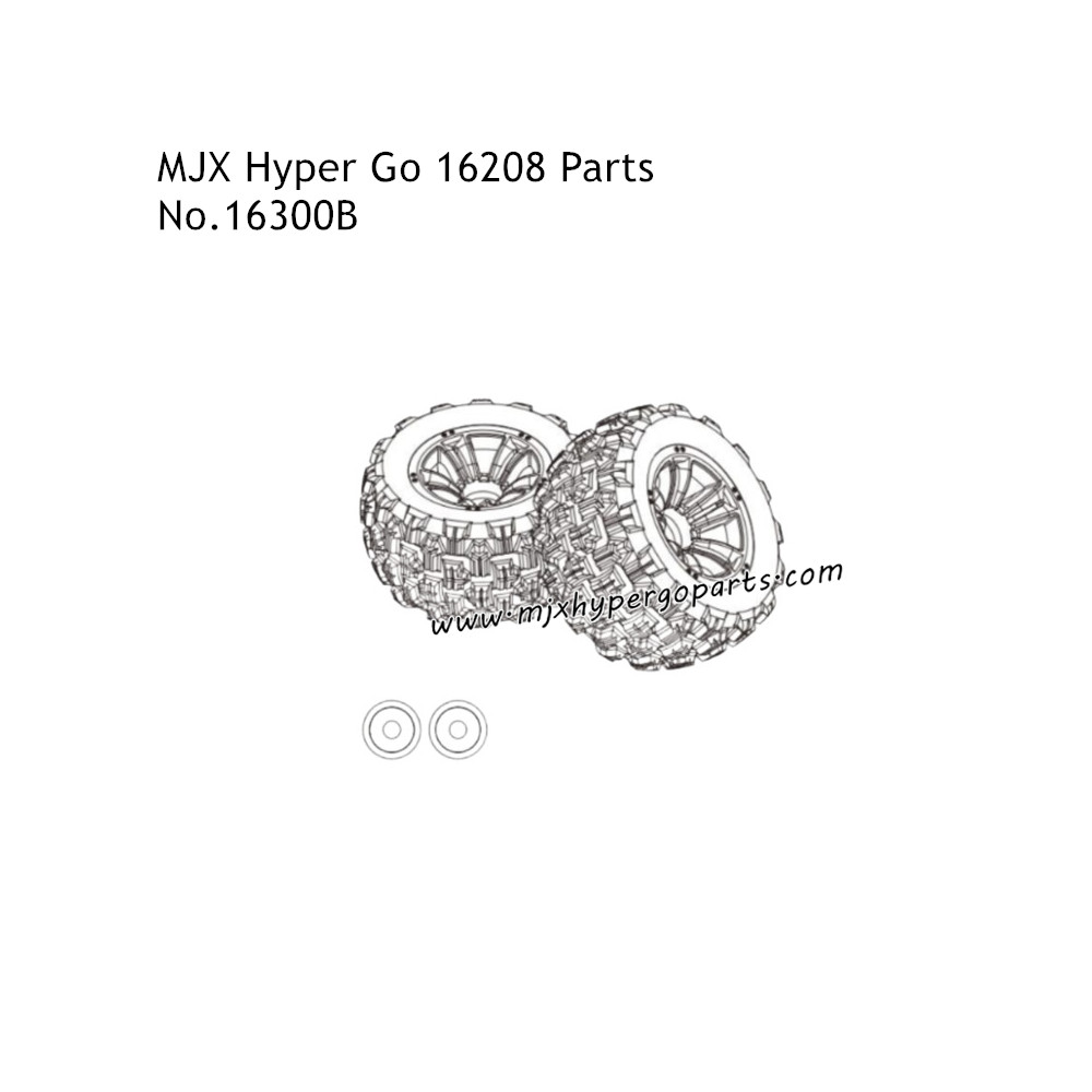MJX Hyper Go 16208 RC Car Parts Tires 16300B