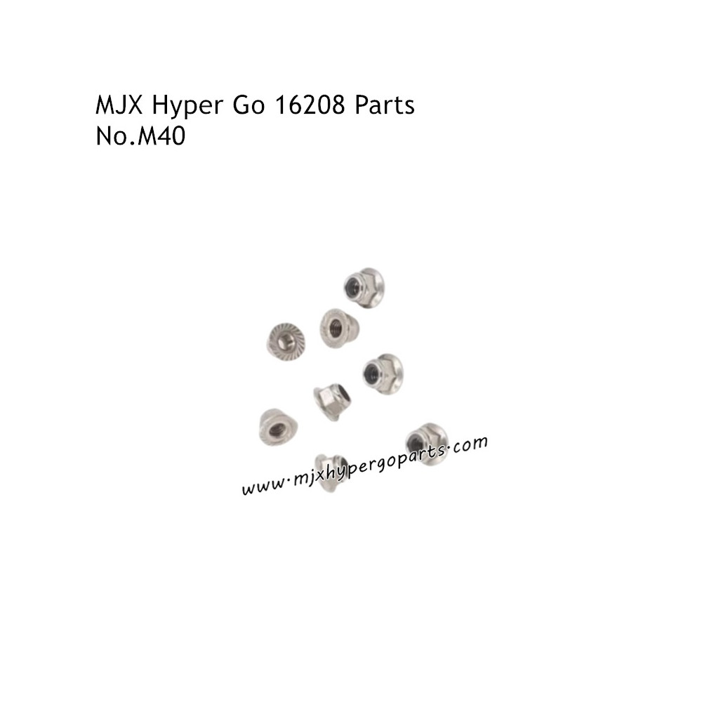 MJX Hyper Go 16208 RC Car Parts Nuts M40 MJX Hyper Go 16208 RC Car Parts Nuts M40