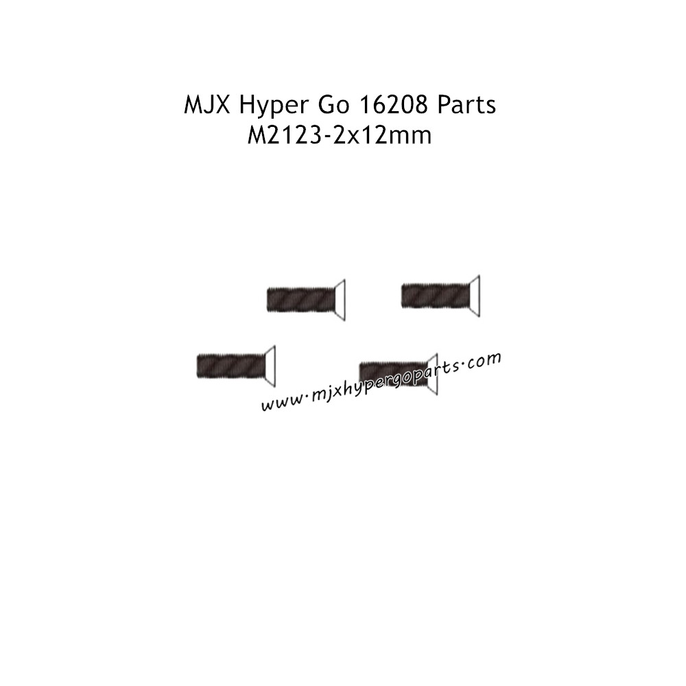 MJX Hyper Go 16208 Remote Control Car Parts 2X12MM Screws M2123 MJX Hyper Go 16208 Remote Control Car Parts 2X12MM Screws M2123