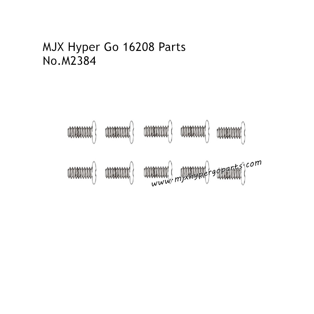 MJX Hyper Go 16208 Remote Control Car Parts Round Head Flat Tail Screws M2384 MJX Hyper Go 16208 Remote Control Car Parts Round Head Flat Tail Screws M2384