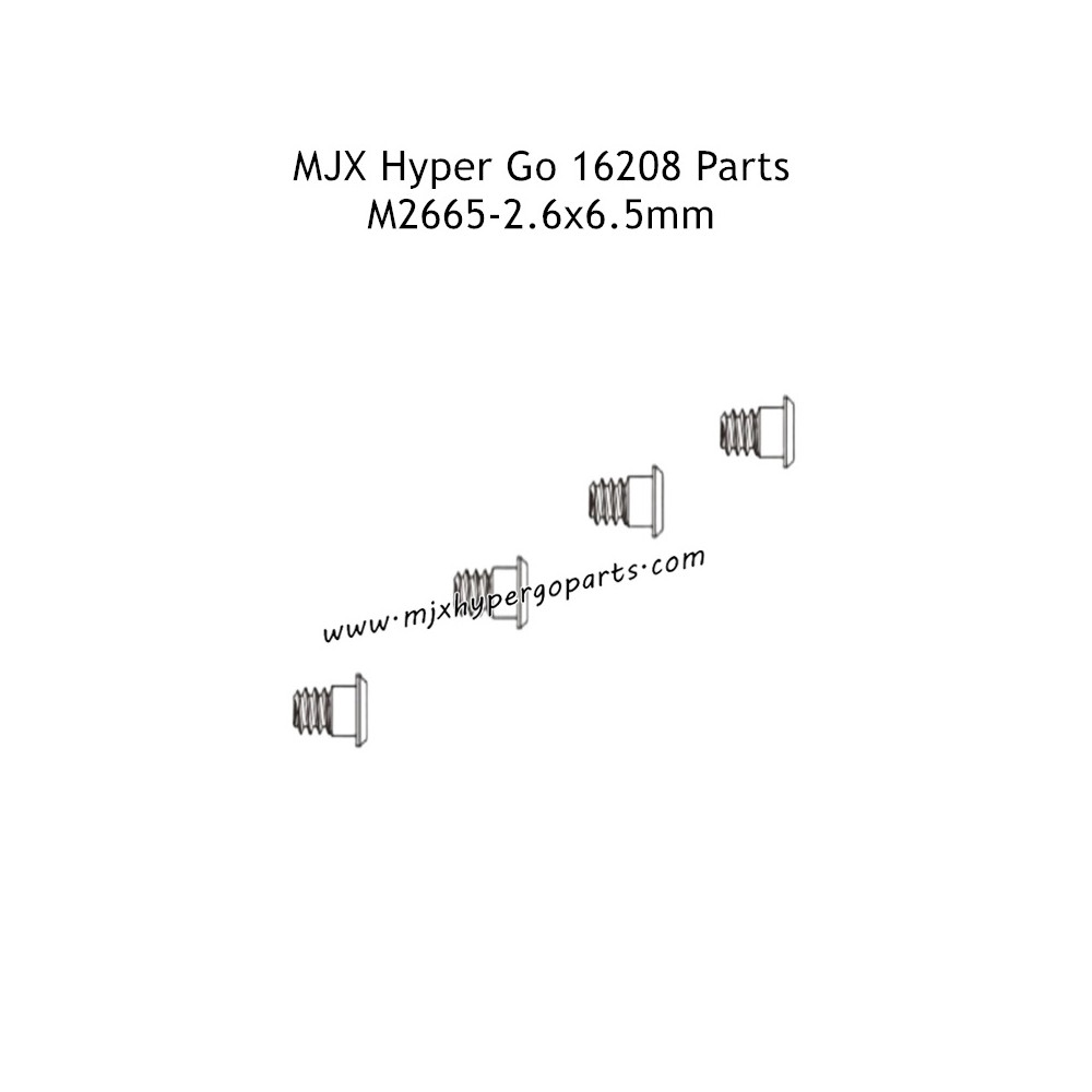 MJX Hyper Go 16208 Remote Control Car Parts 2.6X6.5MM Screws M2665 MJX Hyper Go 16208 Remote Control Car Parts 2.6X6.5MM Screws M2665