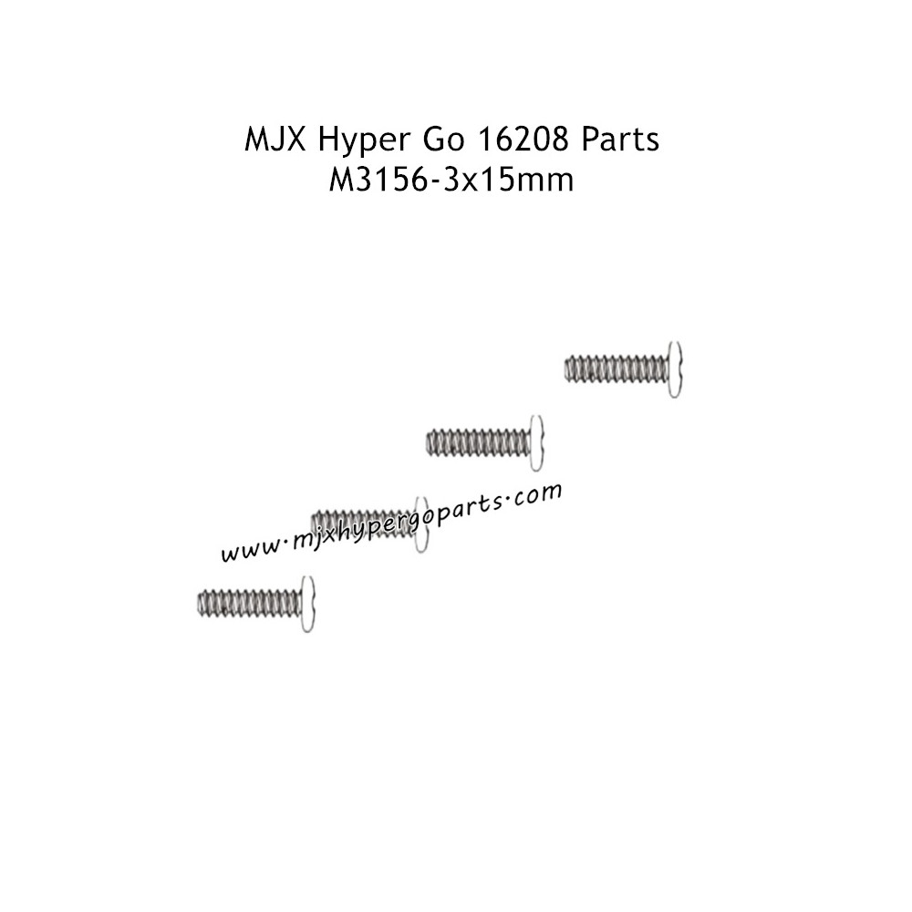 MJX Hyper Go 16208 Remote Control Car Parts 3X15MM Screws M3156 MJX Hyper Go 16208 Remote Control Car Parts 3X15MM Screws M3156