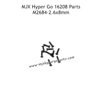 MJX Hyper Go 16208 Remote Control Car Parts 2.6x8MM Round Head Flat Tail Screws M2684
