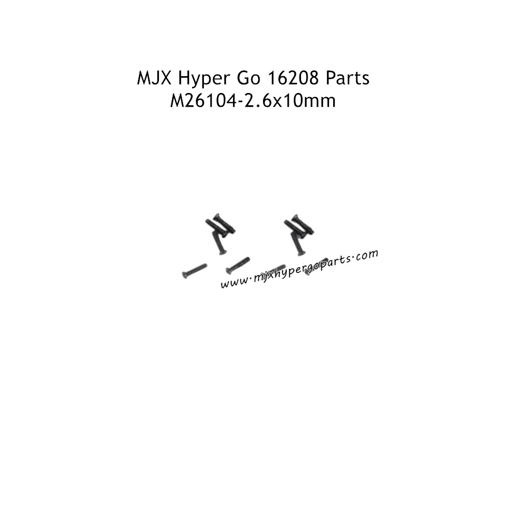 MJX Hyper Go 16208 Remote Control Car Parts Round Head Flat Tail Screws 2.6X10mm M26104 MJX Hyper Go 16208 Remote Control Car Parts Round Head Flat Tail Screws 2.6X10mm M26104