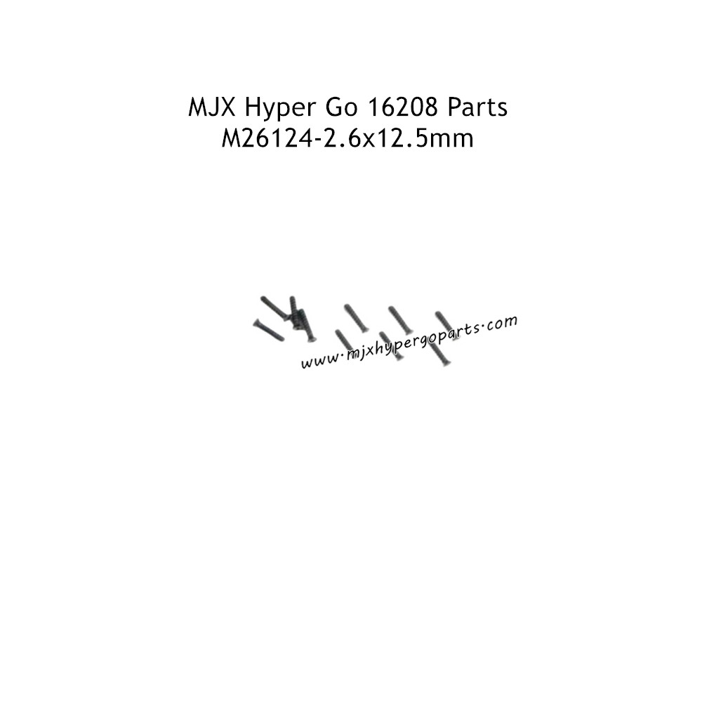 MJX Hyper Go 16208 Remote Control Car Parts 2.6x12.5MM Countersunk Head Flat Head Screws M26124 MJX Hyper Go 16208 Remote Control Car Parts 2.6x12.5MM Countersunk Head Flat Head Screws M26124