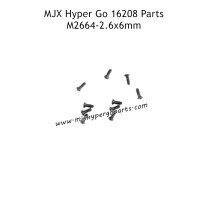 MJX Hyper Go 16208 RC Car Parts Round Head Flat Tail Screws 2.6X6MM M2664