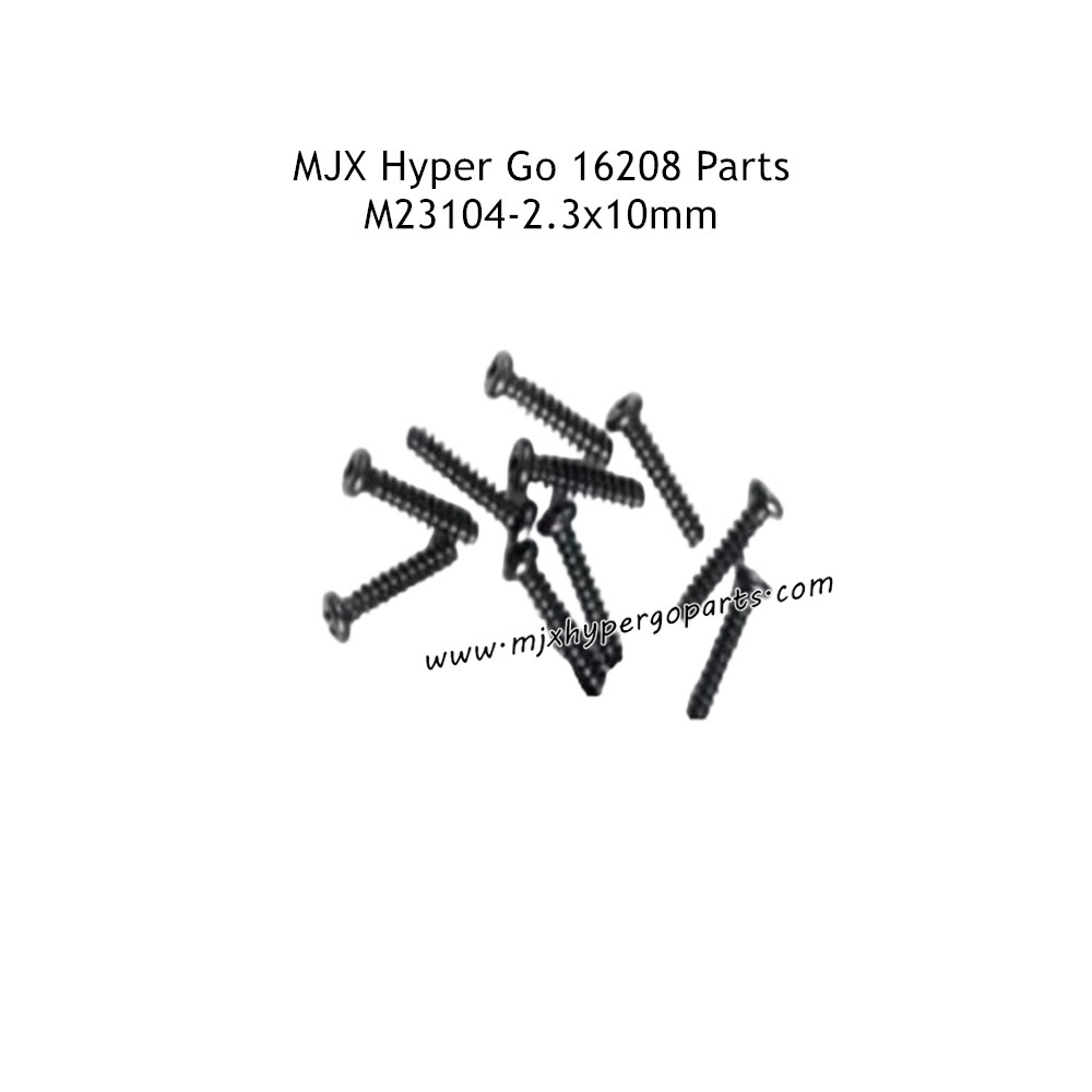 MJX Hyper Go 16208 Parts 2.3X10mm Round Head Flat Tail Screws M23104 MJX Hyper Go 16208 Parts 2.3X10mm Round Head Flat Tail Screws M23104