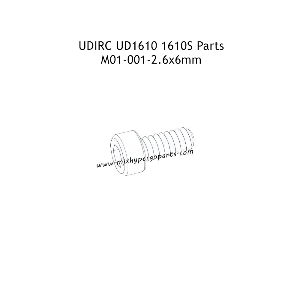 UDIRC UD1610 1610S Parts 2.6x6mm HB Hexagon Socket Head Cap Tapping Screw M01-001