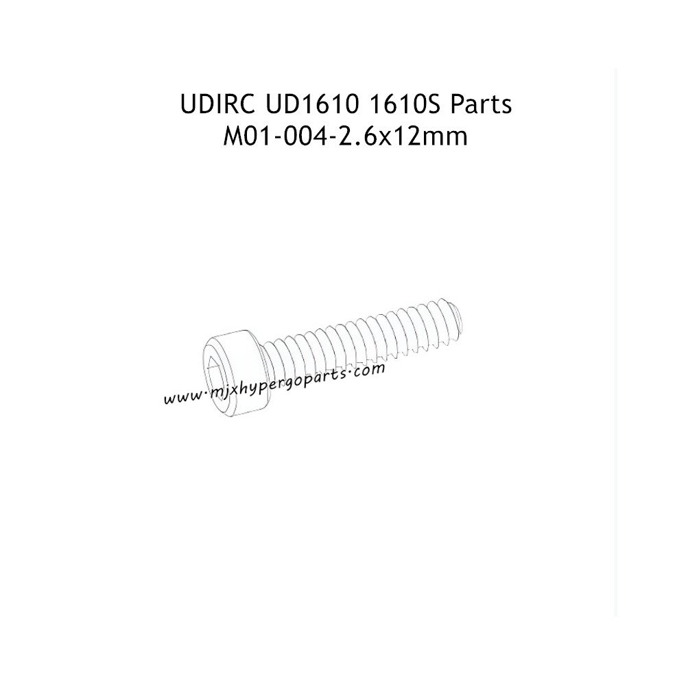 UDIRC UD1610 1610S Parts 2.6X12MM HB Hexagon Socket Head Cap Tapping Screw M01-004